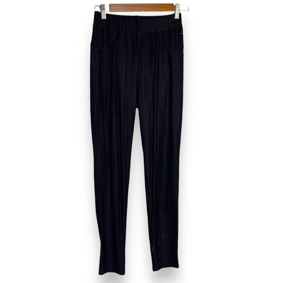 Yahada Pull On Jeggings Womens One Size Dark Blue Stretch Casual Travel Academia - Picture 2 of 11